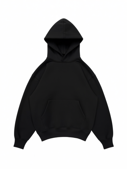 430 GSM Drop Shoulder Hoodie - Cosmic Black