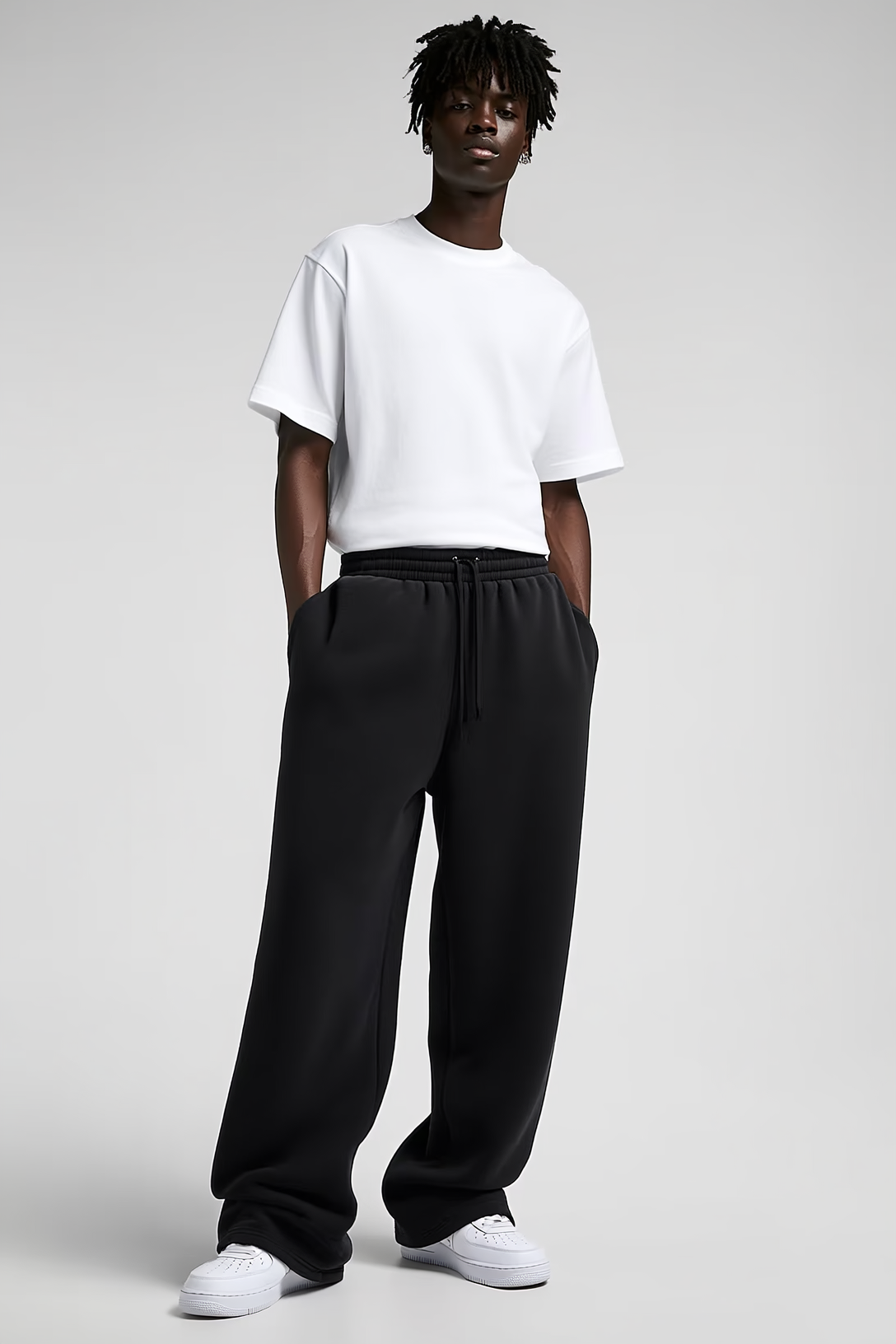 350 GSM Baggy Sweatpants - Cosmic Black