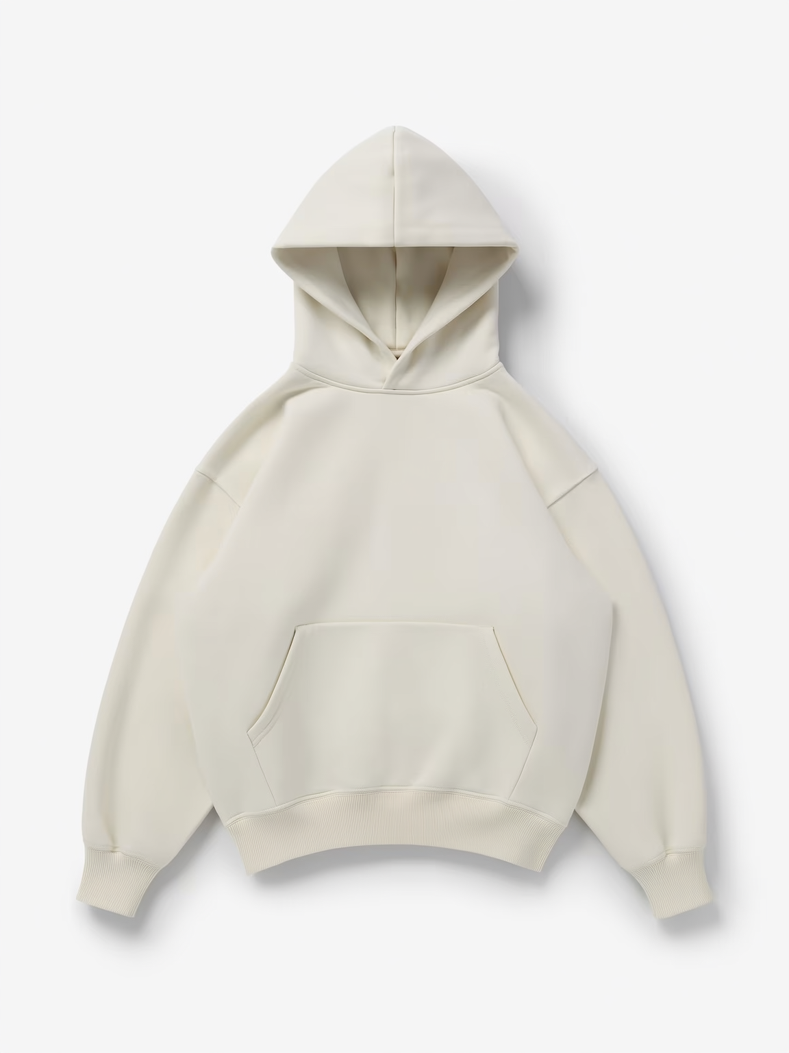 430 GSM Drop Shoulder Hoodie - Star White